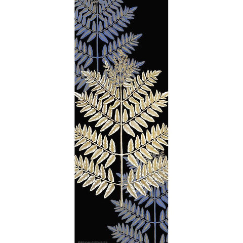 Fern Gold 1 White Modern Wood Framed Art Print by Allen, Kimberly