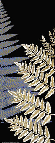 Fern Gold 2 White Modern Wood Framed Art Print with Double Matting by Allen, Kimberly