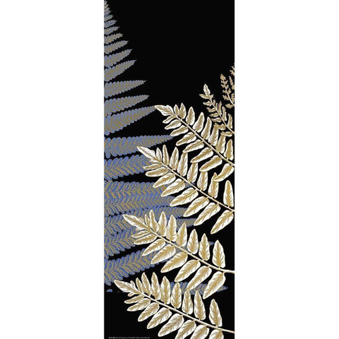 Fern Gold 2 Black Modern Wood Framed Art Print by Allen, Kimberly