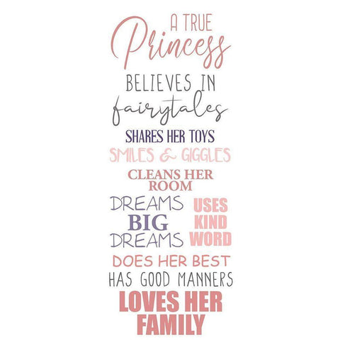 Princess Rules B Black Modern Wood Framed Art Print by Allen, Kimberly