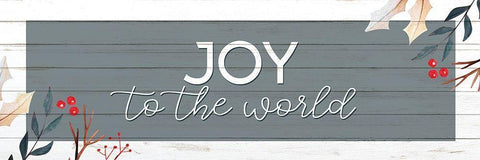 Joy to the World Black Ornate Wood Framed Art Print with Double Matting by Allen, Kimberly