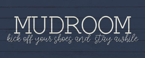 Mudroom White Modern Wood Framed Art Print with Double Matting by Allen, Kimberly