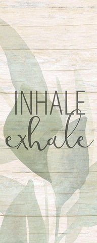 Inhale Exhale Panel White Modern Wood Framed Art Print with Double Matting by Allen, Kimberly