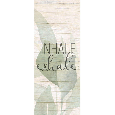 Inhale Exhale Panel Black Modern Wood Framed Art Print with Double Matting by Allen, Kimberly