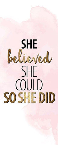 She Believed 6 White Modern Wood Framed Art Print with Double Matting by Allen, Kimberly