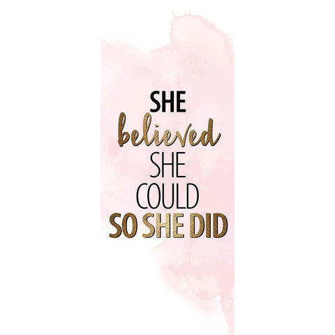 She Believed 6 Gold Ornate Wood Framed Art Print with Double Matting by Allen, Kimberly
