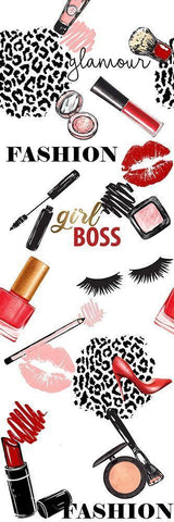 Fashionista 1 Black Ornate Wood Framed Art Print with Double Matting by Allen, Kimberly