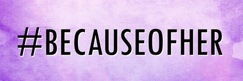 Because Of Her Black Ornate Wood Framed Art Print with Double Matting by Allen, Kimberly