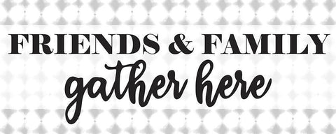 Family and Friends White Modern Wood Framed Art Print with Double Matting by Allen, Kimberly