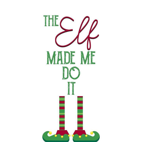 The Elf Made Me Black Modern Wood Framed Art Print by Allen, Kimberly