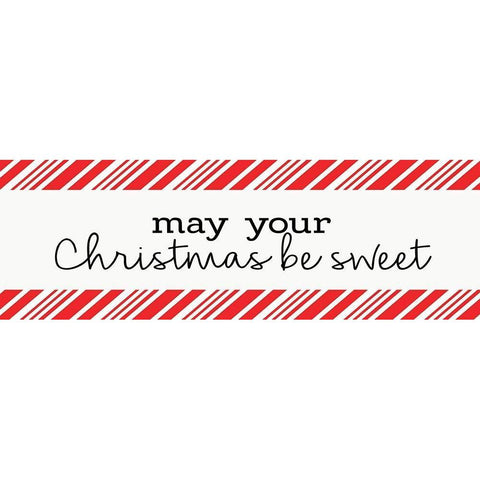 May Your Christmas be Sweet Black Modern Wood Framed Art Print with Double Matting by Allen, Kimberly
