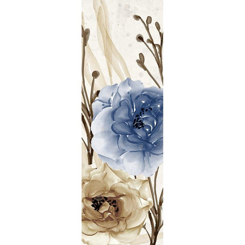 Blue Notes Panel 2 White Modern Wood Framed Art Print by Allen, Kimberly