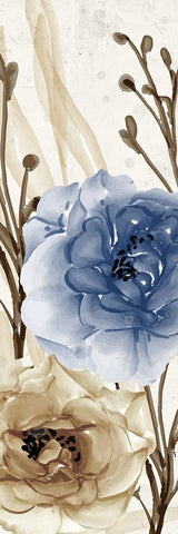 Blue Notes Panel 2 White Modern Wood Framed Art Print with Double Matting by Allen, Kimberly