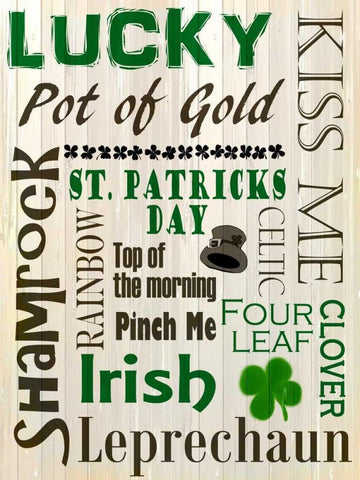 St Patricks Day Black Ornate Wood Framed Art Print with Double Matting by Allen, Kimberly