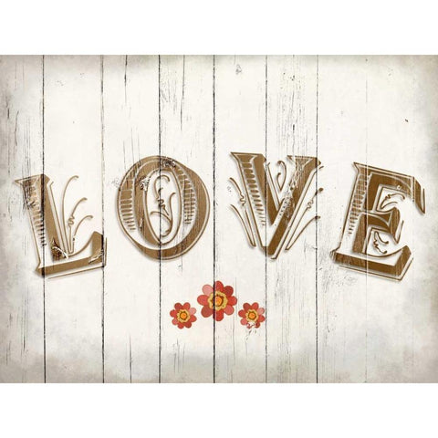 Love Black Modern Wood Framed Art Print by Allen, Kimberly
