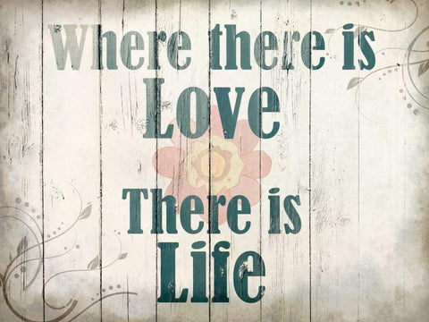 Where There Is Love White Modern Wood Framed Art Print with Double Matting by Allen, Kimberly