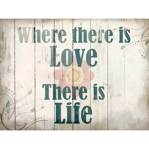 Where There Is Love Black Modern Wood Framed Art Print by Allen, Kimberly