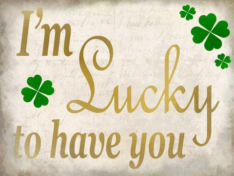Im Lucky White Modern Wood Framed Art Print with Double Matting by Allen, Kimberly