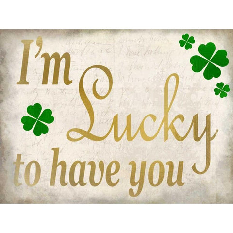 Im Lucky White Modern Wood Framed Art Print by Allen, Kimberly