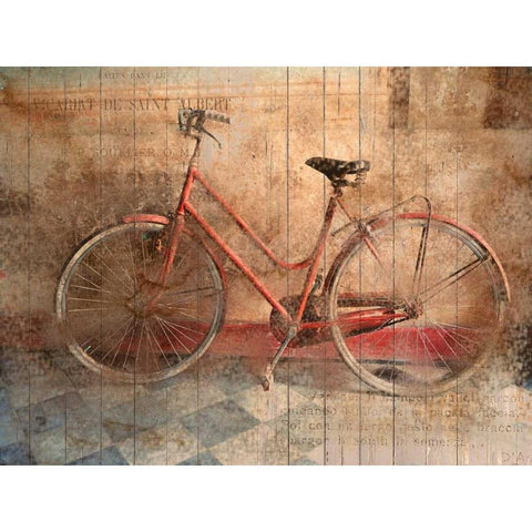 Rusty Bicycle Gold Ornate Wood Framed Art Print with Double Matting by Allen, Kimberly