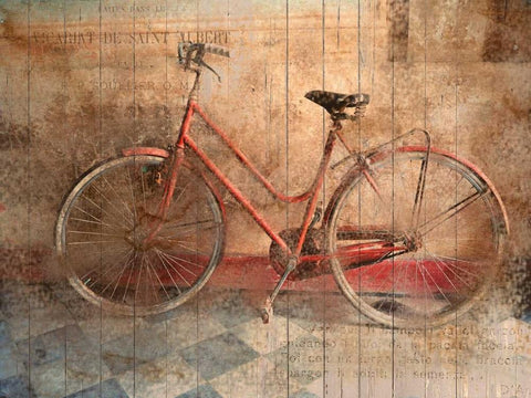 Rusty Bicycle Black Ornate Wood Framed Art Print with Double Matting by Allen, Kimberly