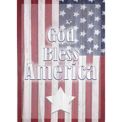 God Bless America Gold Ornate Wood Framed Art Print with Double Matting by Allen, Kimberly