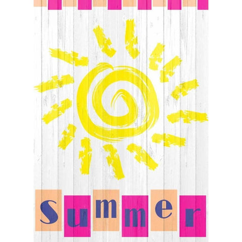 Summer Sun White Modern Wood Framed Art Print by Allen, Kimberly