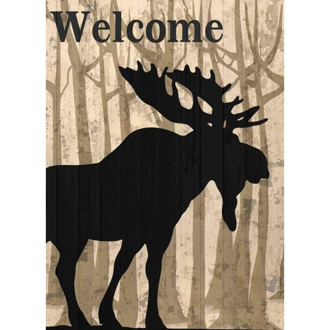 Welcome To The Lodge Gold Ornate Wood Framed Art Print with Double Matting by Allen, Kimberly