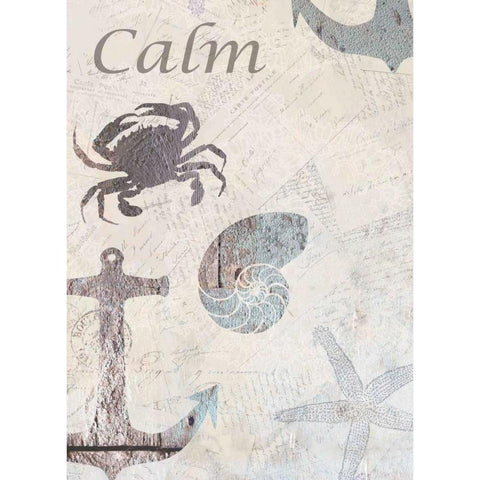 Coastal Calm White Modern Wood Framed Art Print by Allen, Kimberly