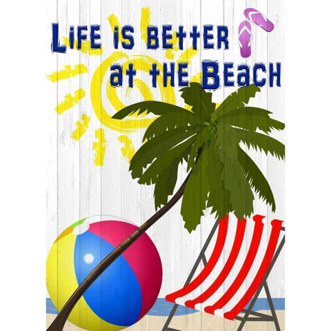 Life is Better White Modern Wood Framed Art Print by Allen, Kimberly