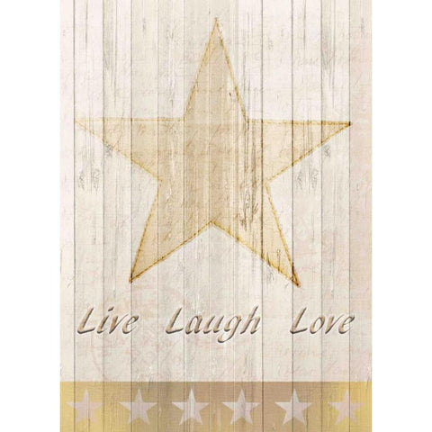 Live Laugh Love Gold Black Modern Wood Framed Art Print with Double Matting by Allen, Kimberly