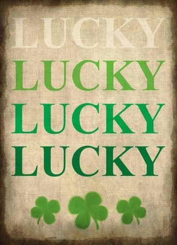 LUCKY LUCKY Black Ornate Wood Framed Art Print with Double Matting by Allen, Kimberly