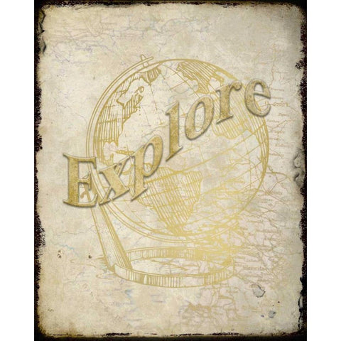 Explore Gold Ornate Wood Framed Art Print with Double Matting by Allen, Kimberly