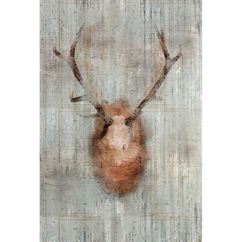 Antlers 2 Black Modern Wood Framed Art Print by Allen, Kimberly
