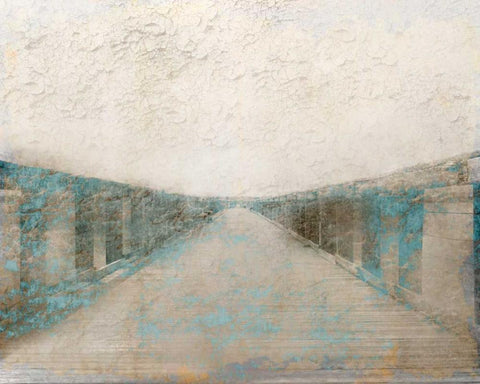 At The Pier Black Ornate Wood Framed Art Print with Double Matting by Allen, Kimberly