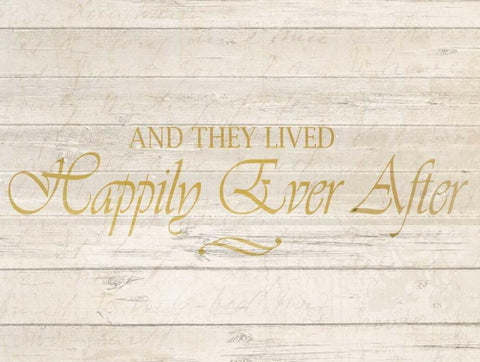 Happily Ever After White Modern Wood Framed Art Print with Double Matting by Allen, Kimberly