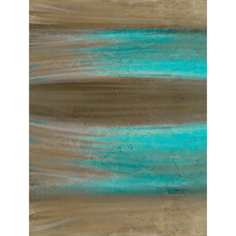 Turquoise Stream 1 Black Modern Wood Framed Art Print with Double Matting by Allen, Kimberly