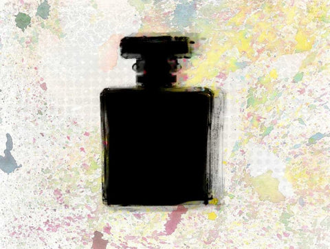 Perfume  Silhouette Black Ornate Wood Framed Art Print with Double Matting by Allen, Kimberly