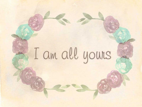 I Am All Yours Black Ornate Wood Framed Art Print with Double Matting by Allen, Kimberly