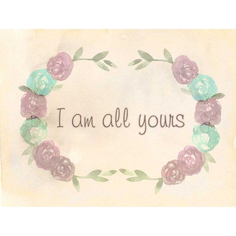 I Am All Yours Black Modern Wood Framed Art Print with Double Matting by Allen, Kimberly