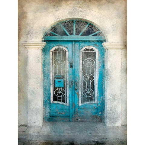 Teal Doorway Black Modern Wood Framed Art Print by Allen, Kimberly