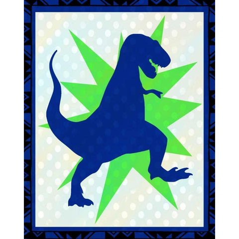 Dinosaur 1 Gold Ornate Wood Framed Art Print with Double Matting by Allen, Kimberly