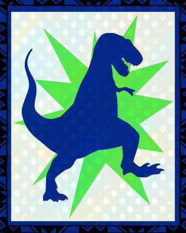 Dinosaur 1 Black Ornate Wood Framed Art Print with Double Matting by Allen, Kimberly