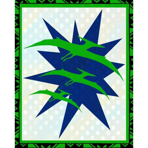 Dinosaur 2 Black Modern Wood Framed Art Print by Allen, Kimberly