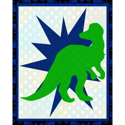 Dinosaur 3 Black Modern Wood Framed Art Print by Allen, Kimberly