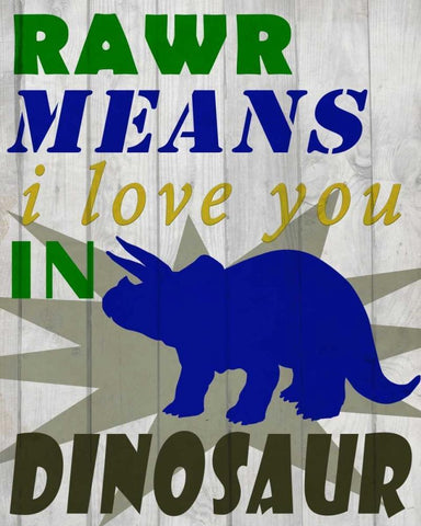 Rawr Means Black Ornate Wood Framed Art Print with Double Matting by Allen, Kimberly