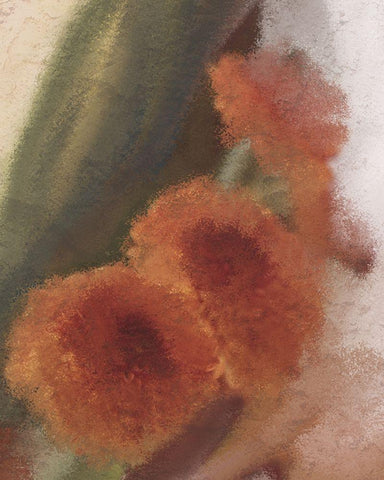 Fall Blooms 1 White Modern Wood Framed Art Print with Double Matting by Kimberly, Allen
