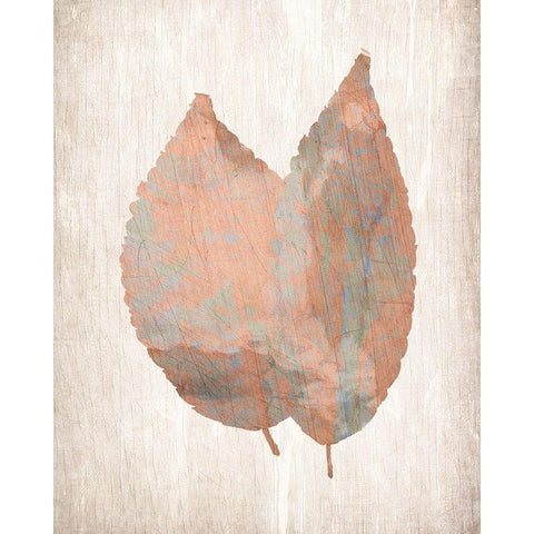 Leaf Print 2 Black Modern Wood Framed Art Print with Double Matting by Kimberly, Allen