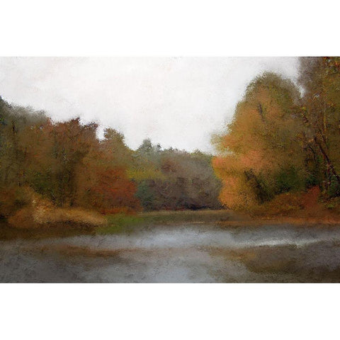 Fall River Black Modern Wood Framed Art Print with Double Matting by Kimberly, Allen