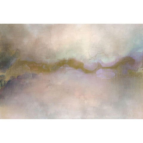 Streak of Purple Gold Ornate Wood Framed Art Print with Double Matting by Kimberly, Allen